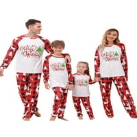 Peyakidsaa Podudaranje porodične pidžame postavlja Božić PJ-a s plaćenim ispisanim pantalonama za spavanje