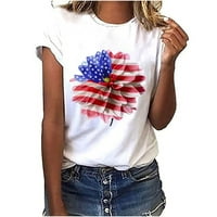 Gaecuw Patriots T dan Neovisnosti Ljetni vrhovi za žene Modni O vrat kratkih rukava Torp majica Bluza