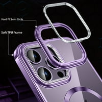 Elehold Ultra Slim Clear Magsafe Case kompatibilan sa iPhone Pro Shell i TPU sa udarnim magnetnom podrškom bežičnim punjenjem - zeleno