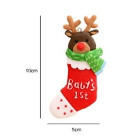 Santa Claus Snjegović drveni božićni privjesak na privjesak u boji Privjesak za hladnjak magnet