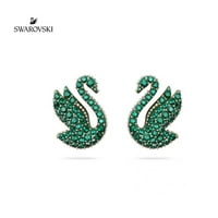 Swarovski - Green Swan Minđuše pokloni za djevojke Novo