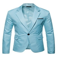 Muškarci Business Jacket rever izrez Blazer One Dugme Sisni jakne Muški povremeni odeća Office Blazers