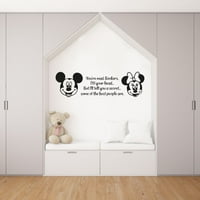 Ti si Minnie Mickey Cite Disney Cartoon Citati Zidna naljepnica Art Decal za djevojke Dječaci Soba Spavaća