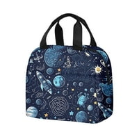 Galaxy svemirski planeti uzorak dječji ručak bo torbi za hranu Školska ženska torba za ručak za bebu