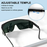 190nm-2000nm laserski naočale za sigurnosne naočale za laserski kozmetologijski operater zaštite za oči i laserski tretman za uklanjanje kose Crna boja