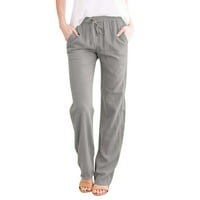 Ženske pantalone Žene Ležerne prilike, labavi džepovi od labavih kaiša, elastične pojaseve hlače za