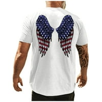MENS Dnevne majice za nezavisnost, muške američke zastave Grafičke majice kratkih rukava američka patriotska