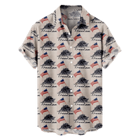 4. jula muška havajska majica SAD Nacionalna zastava Grafička majica Ovratnik odjeća 3D Print Argentina