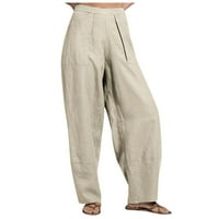 Corashan pantalone za žene, modne ženske čvrste boje šiveni prozračni ležerni labavi ulica džep ravno pantalone, ženske hlače