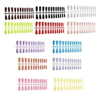 Postavite lažne nokte odobrene za habanje u obliku klasičnih boja različite boje Izvrsna izgled karakterističnih