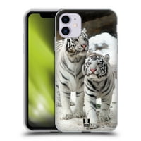 Dizajni za glavu Dizajni poznate životinje Dvije bijele tigrove meke gel futrole kompatibilno sa Apple