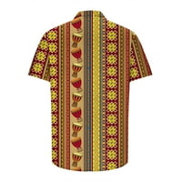 Retro muns's Havajska majica kratkih rukava etničko tiskovsko dugme Ograč na plaži Kardigan za odmor