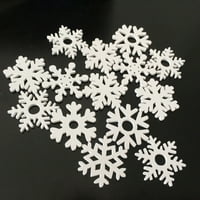 Drveni snježni pahuljici kreativni predivni Xmas viseći ukras ukras za ukrašavanje za božićne zabave