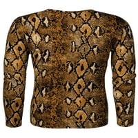 Lars Amadeus Big & Visoki muški vintage leopard tiskani majica s dugim rukavima