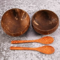 Kokosova zdjela set ručno rađena kokosova skenarsko kućište drvo kašika od drvenog salata za miješanje zdjelice Rice Ramen Bowl