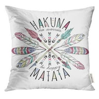 Tribal Aztec Letvice Hakuna Matata Ljetni dizajn quote jastučnica jastučnica