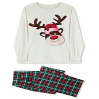 Gwiyeopda Božićna porodica Podudaranje pidžama Set Elk Print Dugih rukava Noćna odjeća za odrasla djeca
