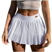 Ženska slatka suknja uzorka tanka kratka bočna patentna patentna suknja bijela m