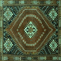 Ahgly Company Zatvoreni pravokutnik perzijski tirkizni plavi tradicionalni prostirke, 7 '10'