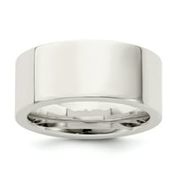 Carat u Karatsu Sterling Silver Wided Band Comfort-Fit Flat Ring Veličina -8