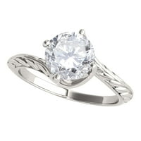 Mauli dragulji za angažovanje prstenova za žene 0. Carat pjenušava dijamantna prstena od 10k bijelo zlato