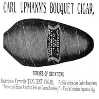 Carl Upmann cigara, 1895. Namerička magazina Oglas, 1895. Print poster by