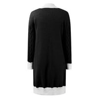 Ženski džemperi moda casual preko preko Plus size tople tiskanje dugih rukava otvorena prednja zimska