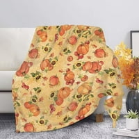 Nosbei Fall Doc dekor bacanje pokrivač zahvalnosti bundeve meka jeseni pokrivač fleece plišana ugodna nejasna jesenska baca za kauč za kauč kauč na razvlačenje