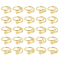 Prstenovi za žene na moju unuku Početni srčani prsten slova Srce Ring jednostavan modni nakit Popularni