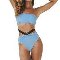 PJTEWAWE Plivanje letnje Žene Solid Boja Odvojeni kupaći kostim kupaći kostim kupaćim kostimima Bikini