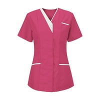 Idoravan kratki rukav ženski odobrenje, ženske medicinske sestre tunika uniforme klinike njeguje V-izrez