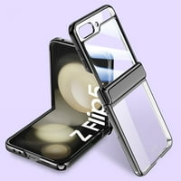 Dteck za Samsung Galaxy Z Flip futrola sa ugrađenim zaštitnikom zaslona, ​​ultra tanak kristal z Flip