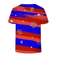 Majica 4. jula za žene modna ljetna labava casual bluza okrugli vrat žene vrhovi