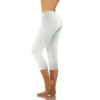 Žene Capris Clearence Solid Yoga Bib Hlače Coverll Calf Hlače Elastičnost Satenske obrezive hlače Žene