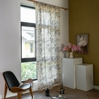 Paille drapes tretmani Prozorni zavjesa Džepni džep Vintage zavjese Svjetlo Filtriranje luksuzne privatnosti