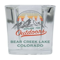 Bear Creek Lake Colorado Istražite na otvorenom Suvenir Square Square Base The Wreit Scale 4-pack