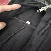 Lolmot ženska puna zip useljena duksela Ležerne duksere s dugim rukavima Y2K teen djevojka odjeća s ulicom Basic Boja gornja od jakne sa džepom