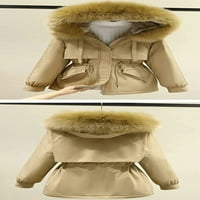 Ženska topla zima dugih rukava debela zimska puffer prekrivana jakna modni parker kaput s kapuljačom