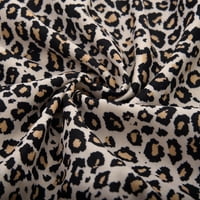 XYSAQA SENDRESS za žene Midi haljine za ženske leopard Ležerne haljine Ljeto bez letnje