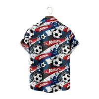 Muški kratki rukav Muški casunski gumb dolje majice Fudbalske vrhove dječaka majice, veličine100-8xl