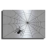 Luxe Metal Art 'Spider Web I' lotsed i obložen, metalna zidna umjetnost, 24 x16