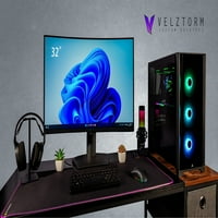 Velztorm Balizta Custom Custom Placting Desktop, Nvidia GeForce GT Ti, WiFi, 2xUSB 3.2, 1xUSB 3.0, 1xhdmi,