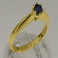 Britanci napravio je 10k žuto zlatni safirni prsten ženski zaručni prsten - Opcije veličine - veličine