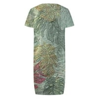 Cleance Womens Ljeto Kratki rukav dress haljina s kratkim rukavima, haljina s majicom V-izrezom, hawaian