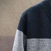 Muški zatvarač u boji dugih rukava Blok Ležerne prilike, Pleteni debeli džemper postolja kotač Fleece Warm Jacket