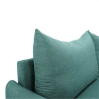Moderan dizajn Loveseat, Loveseat Sofa kauč nameštaj sa naslonom za ruke i zlatne metalne noge za dnevni