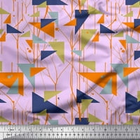Soimoi svilena tkanina točka, grane i trokut Geometrijski tiskani tkaninski dvorište širom