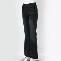 Eashery Jeans Women 70s Trendy Flare ugradni zvoni Dno traperice Tamne pranje Ripped traper pants Botcut