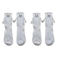 Whimbical Socks za lutke za parove Himiaway Novelty Par čarape Smiješne magnetske usisne čaše 3D lutka par čarapa