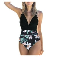 IOPQO kupaći kostim ženama cvjetni print Monokini Push Up kupaći kupaći kostimi Jedan kupaći kostim